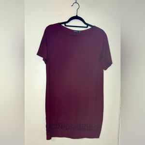 Burgundy mini dress